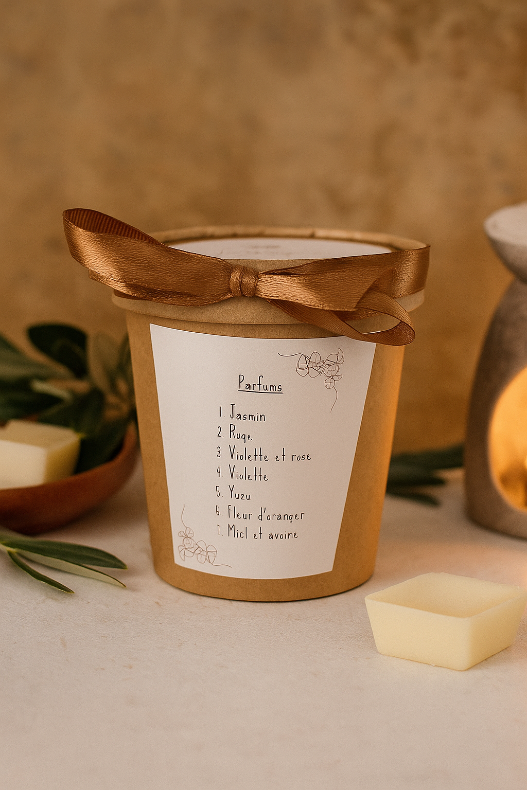 box de 7 fondants parfumés a la ire d'olive Maison Mousse