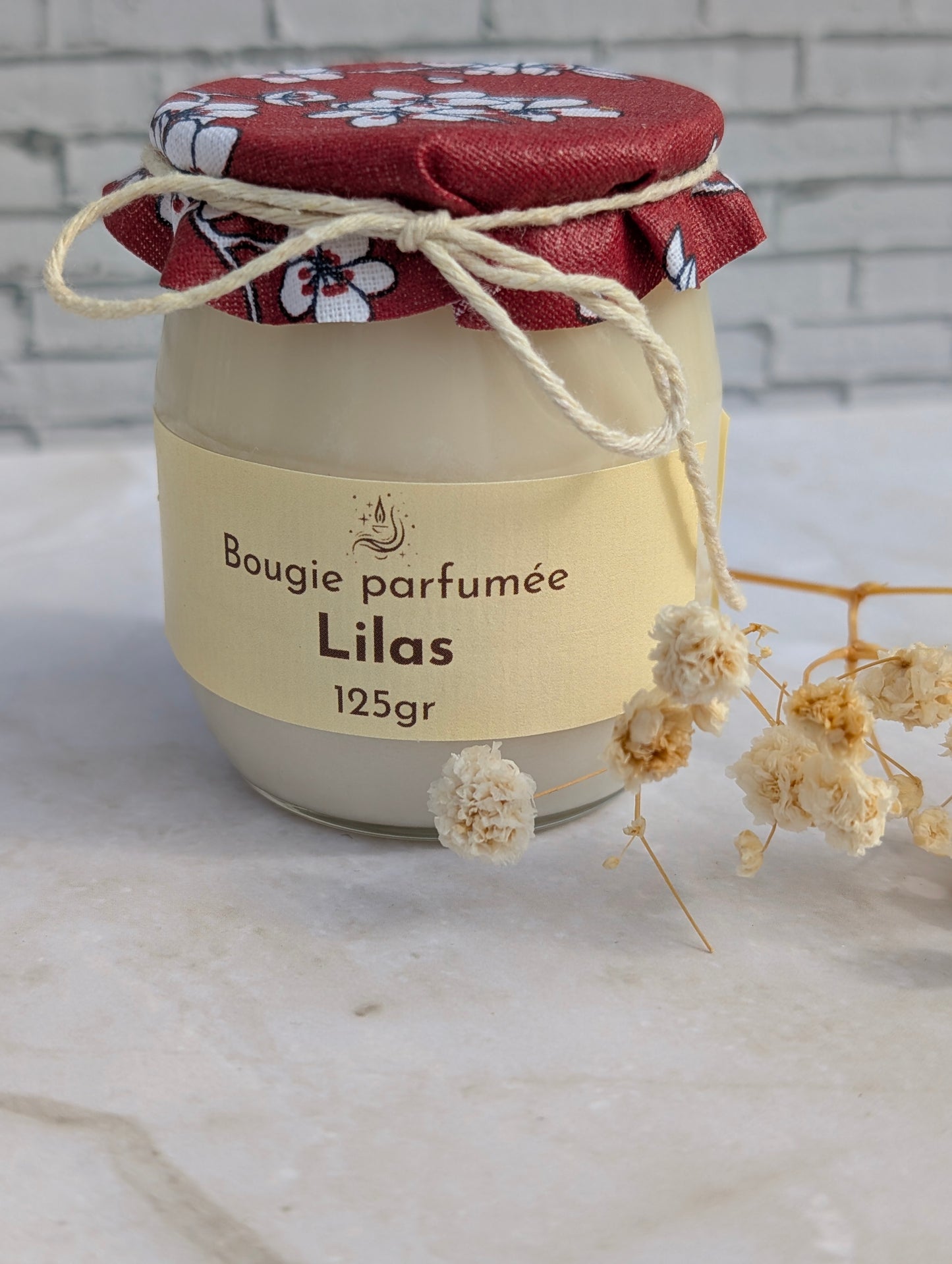 bougie parfumée lilas maison-mousse