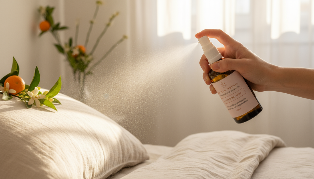 Brume textile sans alcool : pourquoi et comment parfumer vos tissus naturellement