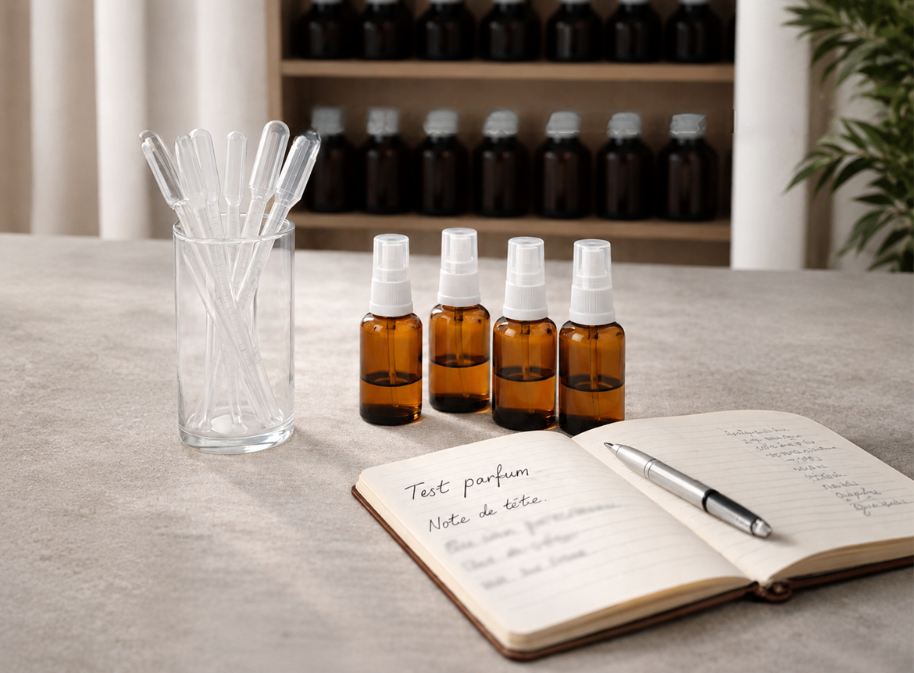 Composition d'un parfum d'ambiance artisanal avec concentrés de Grasse — Maison Mousse