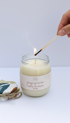 Bougie eco responsable feuille d'encens