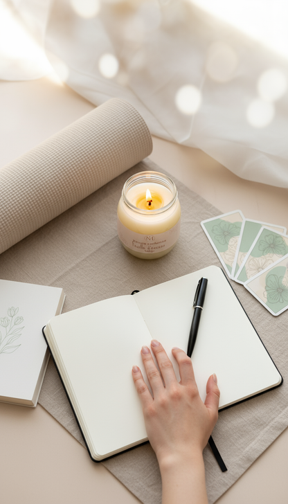 Bougie parfumée feuille d'encens