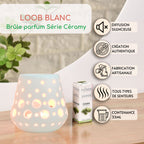 Brûle parfum LOOB Blanc fait main