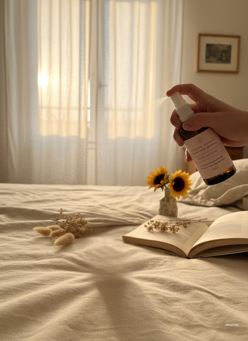 Brume maison mousse fleur du soleil