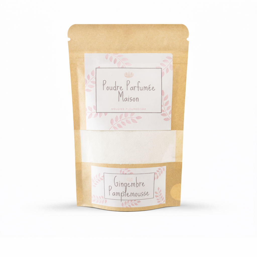 Poudre parfumée artisanale, gingembre et pamplemousse