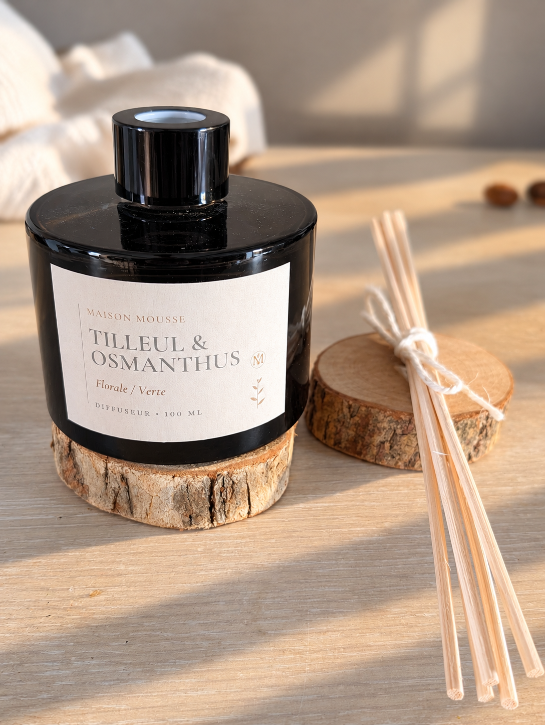 Diffuseur à tiges sans alcool « Tilleul et Osmanthus »