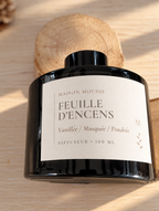Diffuseur à tiges sans alcool « Feuille d'encens »