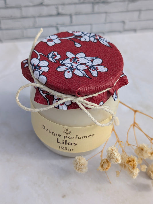 bougie parfumée lilas maison-mousse