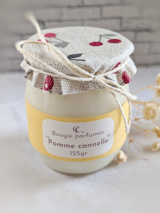 bougie parfumée pomme cannelle maison-mousse