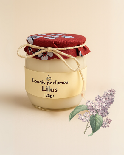 bougie parfumée lilas maison-mousse
