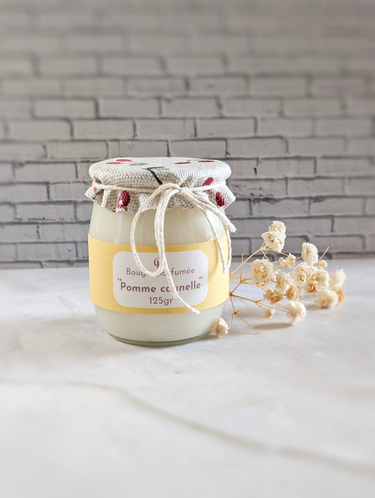 bougie parfumée pomme cannelle maison-mousse