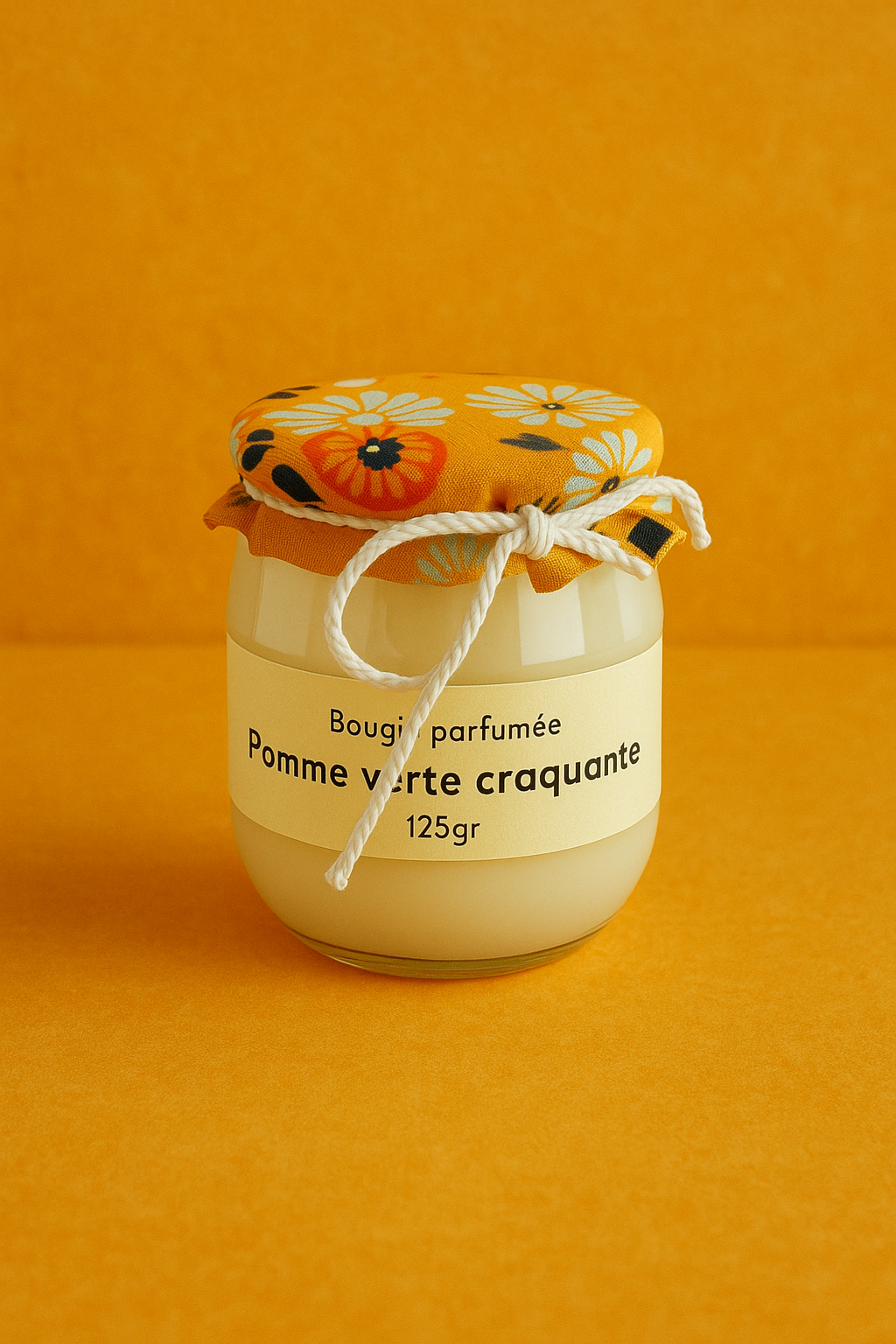 bougie parfumée pomme verte craquante maison-mousse