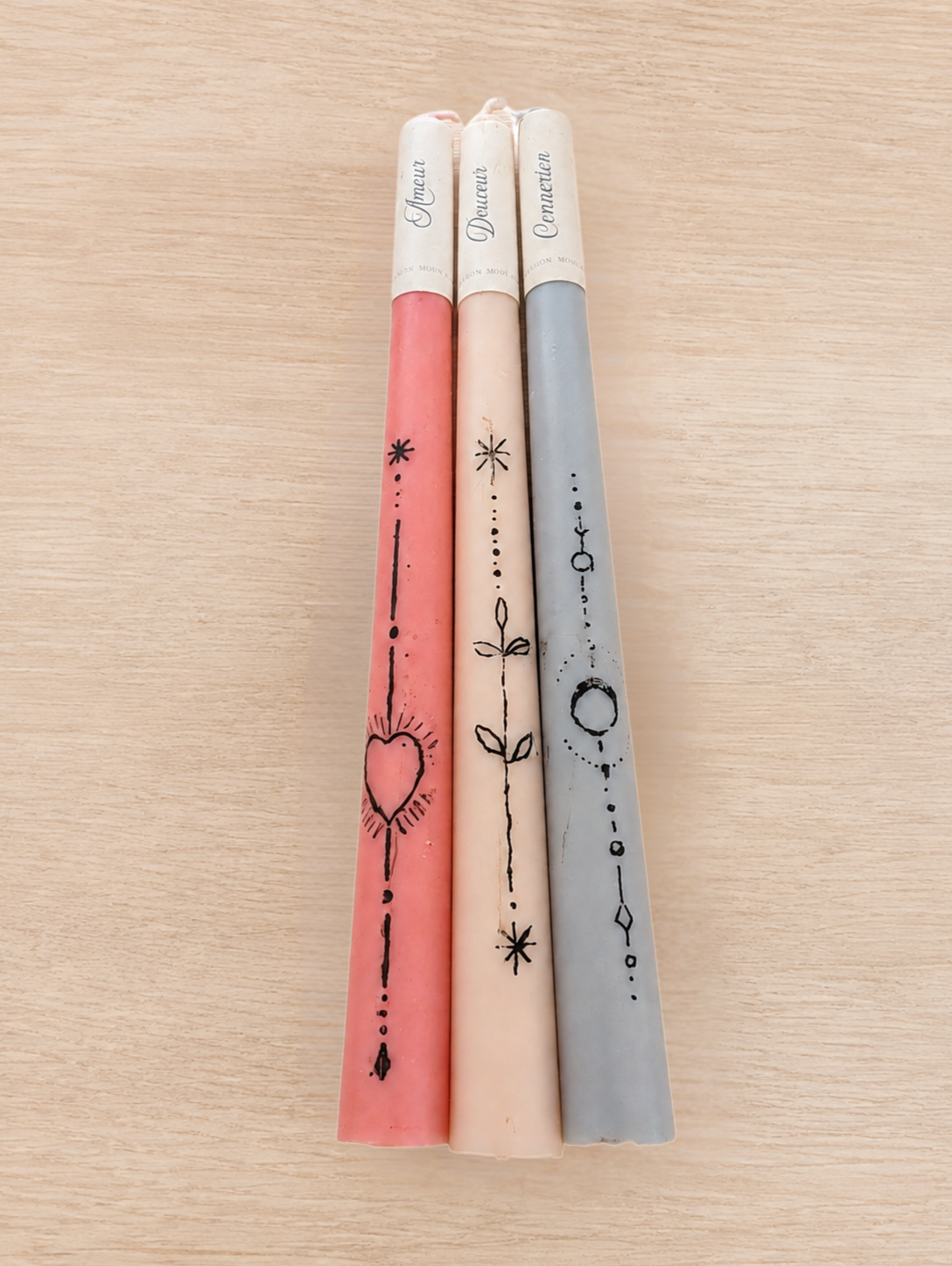 Bougies d'intention, coffret "Tendresse'