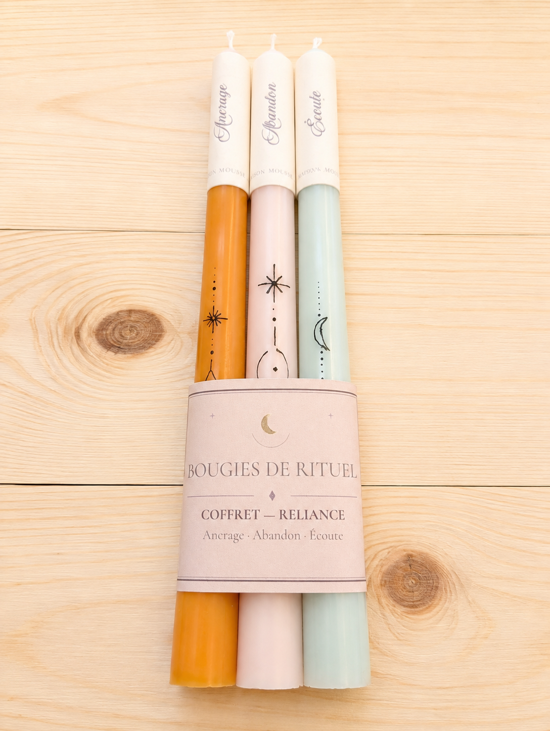 Bougies d'intention, coffret "Reliance"