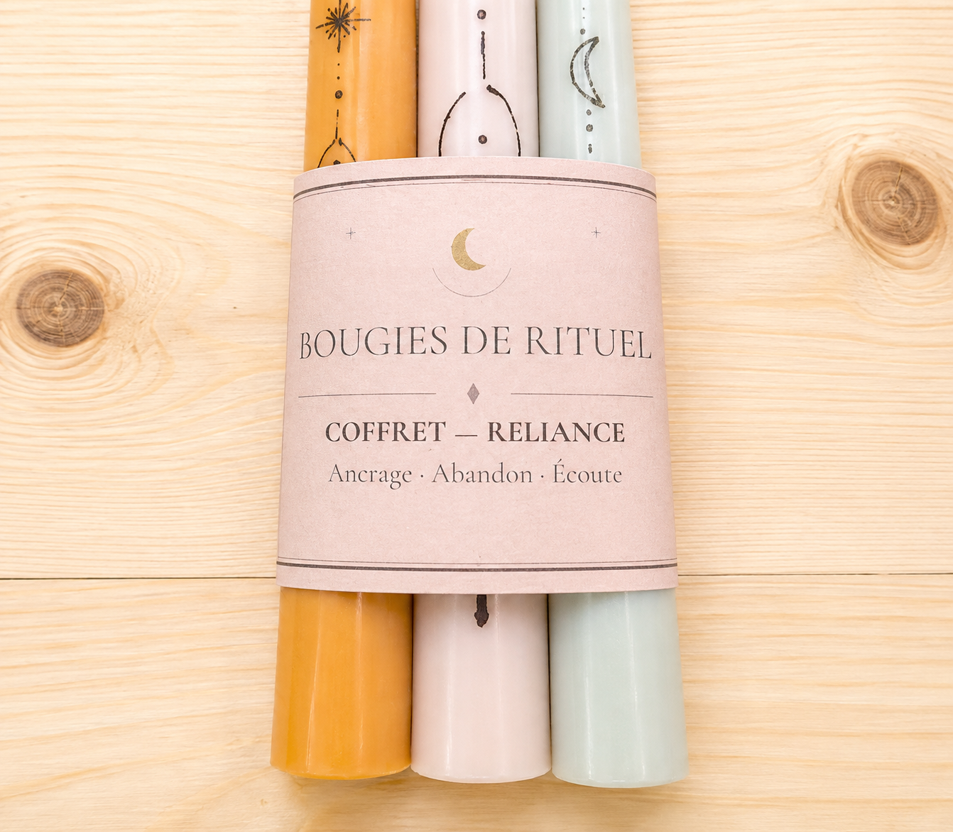 Bougies d'intention, coffret "Reliance"