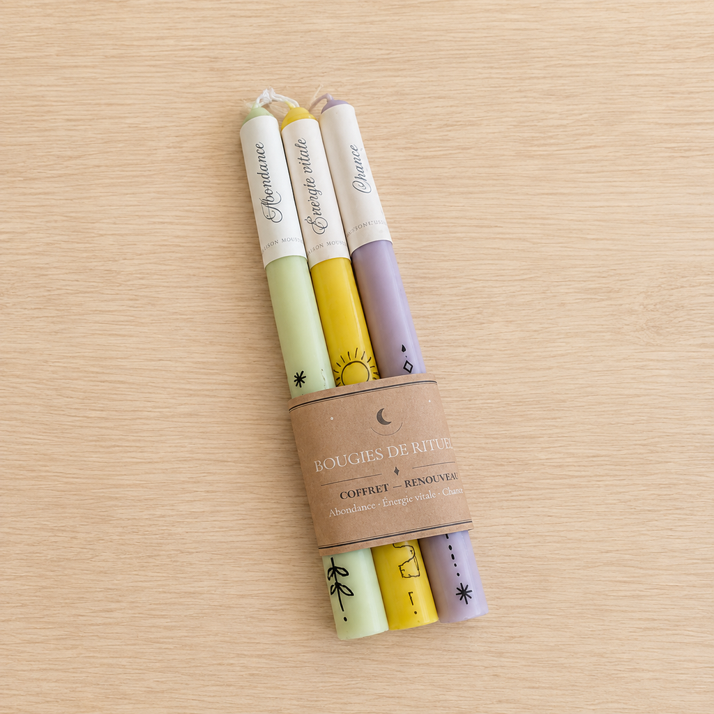 Bougies d'intention, coffret "Fortune"