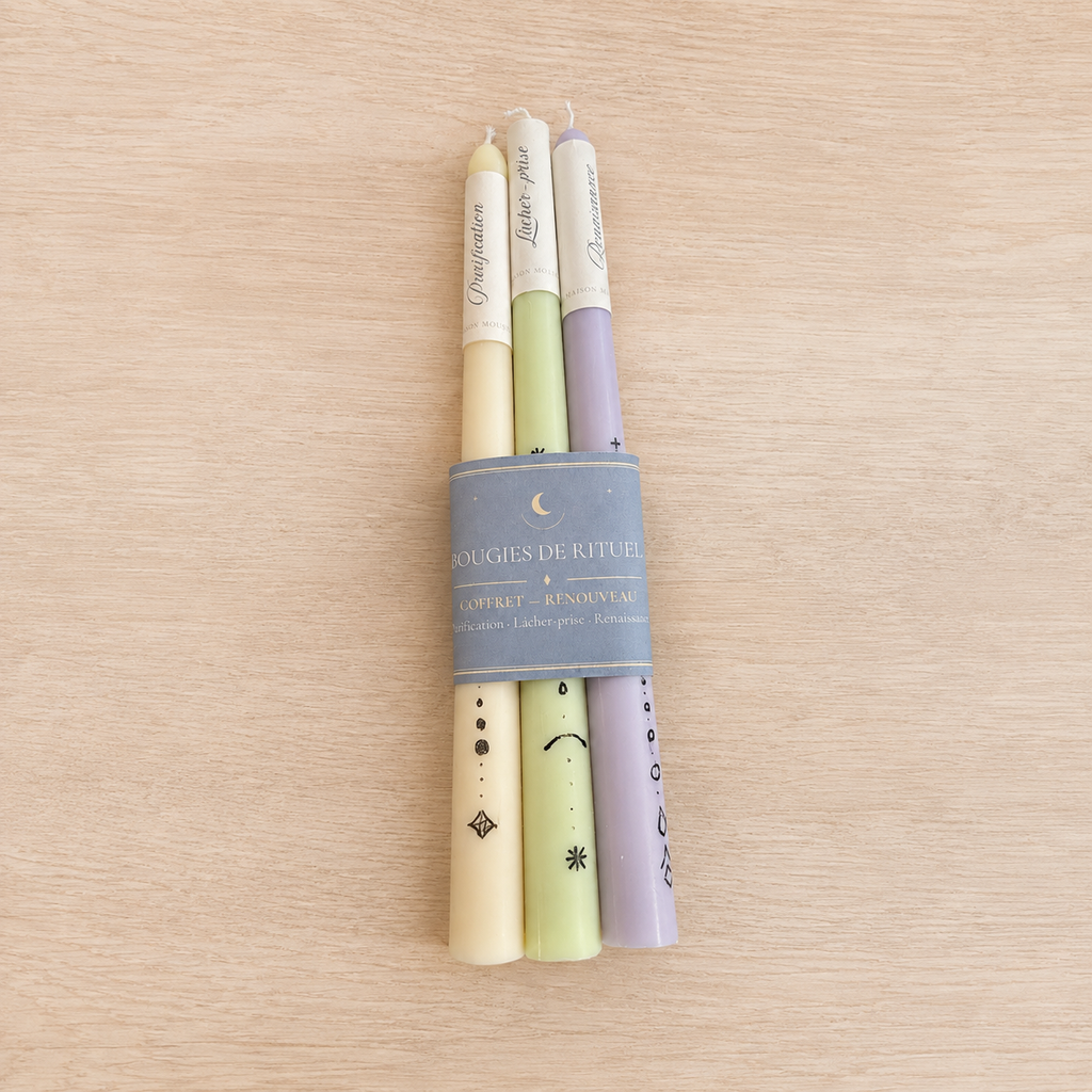 Bougies d'intention, coffret "Renouveau"