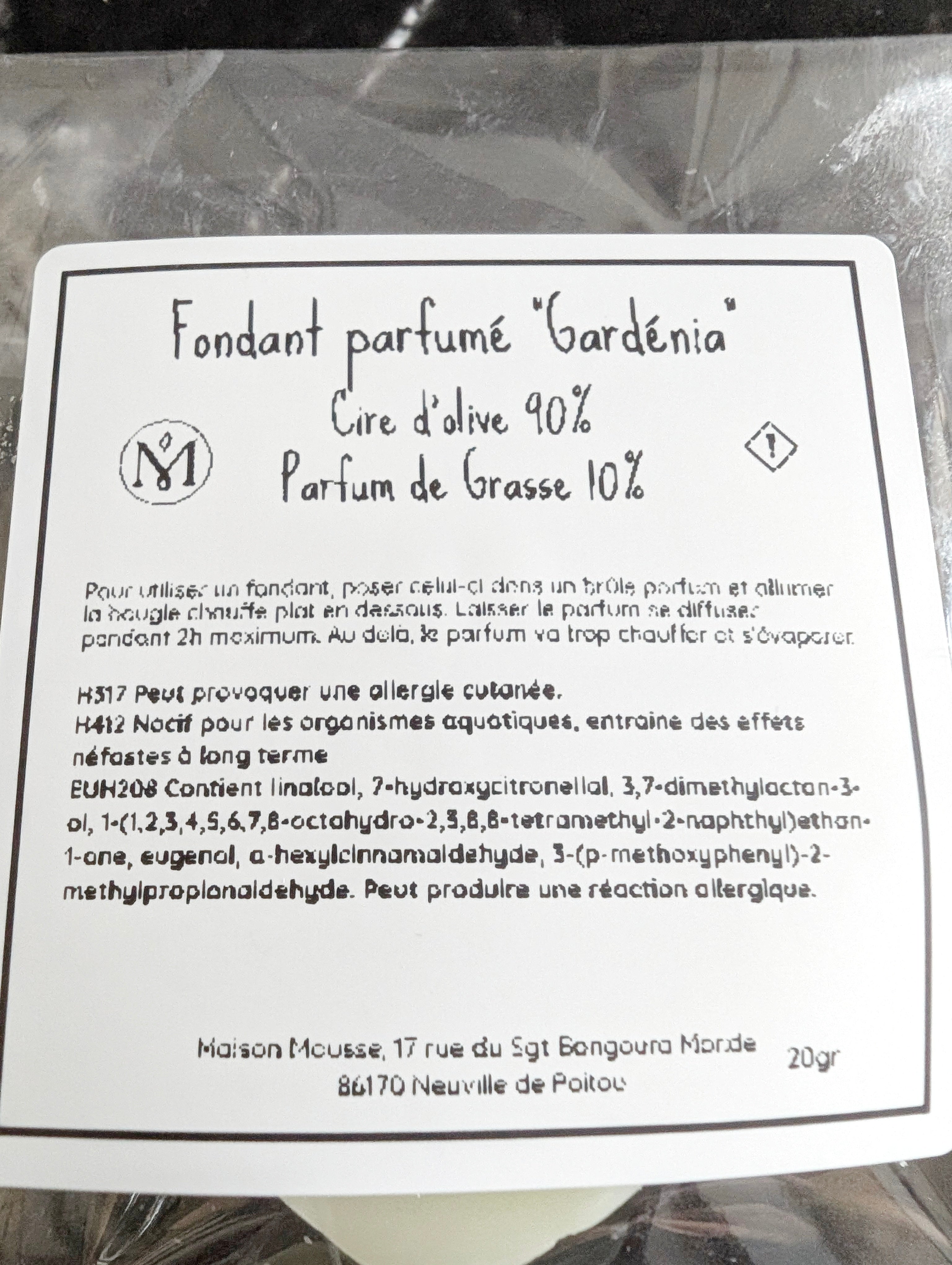 Fondant parfumé Gardénia