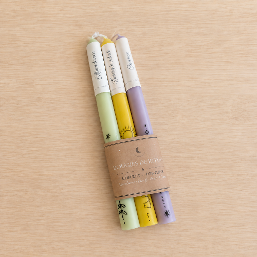Bougies d'intention coffret fortune