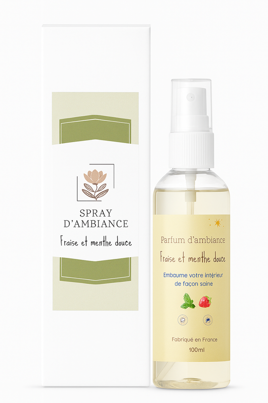 parfum d'ambiance fraise et menthe douce maison-mousse